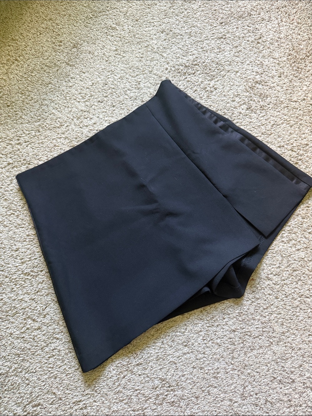 Zara Black Asymmetric Skort